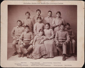 Apache children at boarding school.